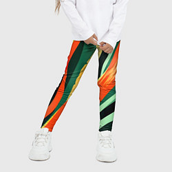 Леггинсы для девочки Тропическая жаркая абстракция, цвет: 3D-принт — фото 2