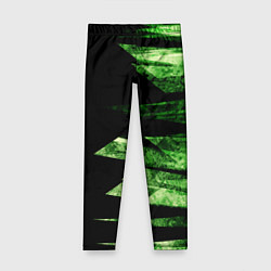 Леггинсы для девочки Color green black, цвет: 3D-принт