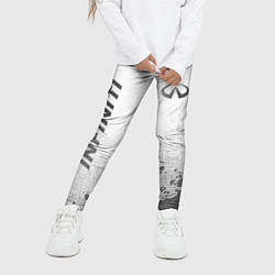 Леггинсы для девочки Infiniti - white gradient вертикально, цвет: 3D-принт — фото 2