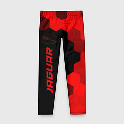 Леггинсы для девочки Jaguar - red gradient по-вертикали, цвет: 3D-принт