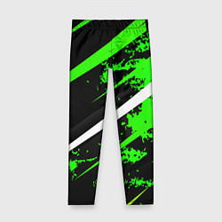 Детские легинсы Color black and green