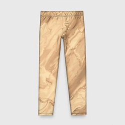 Леггинсы для девочки Бежевая текстура каменная мрамор, цвет: 3D-принт