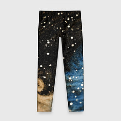 Детские легинсы Черно-синий фон текстура