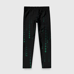 Детские легинсы Color black turquoise