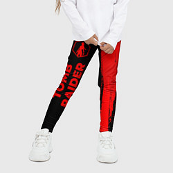 Леггинсы для девочки Tomb Raider - red gradient по-вертикали, цвет: 3D-принт — фото 2