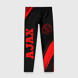 Леггинсы для девочки Ajax - red gradient вертикально, цвет: 3D-принт
