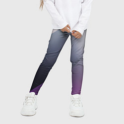 Леггинсы для девочки Color grey with stripes, цвет: 3D-принт — фото 2
