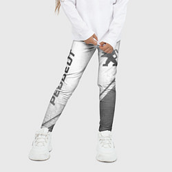 Леггинсы для девочки Peugeot - white gradient вертикально, цвет: 3D-принт — фото 2