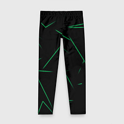 Детские легинсы Color light green line