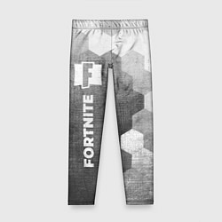 Леггинсы для девочки Fortnite - grey gradient по-вертикали, цвет: 3D-принт