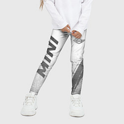 Леггинсы для девочки Mini - white gradient вертикально, цвет: 3D-принт — фото 2