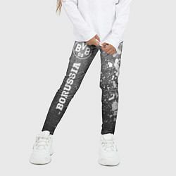 Леггинсы для девочки Borussia - grey gradient по-вертикали, цвет: 3D-принт — фото 2