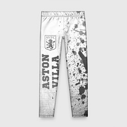 Леггинсы для девочки Aston Villa - white gradient по-вертикали, цвет: 3D-принт