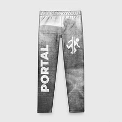 Леггинсы для девочки Portal - grey gradient вертикально, цвет: 3D-принт