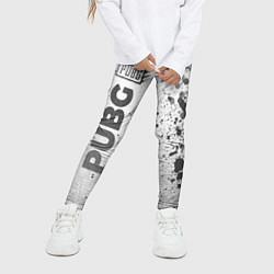 Леггинсы для девочки PUBG - white gradient по-вертикали, цвет: 3D-принт — фото 2
