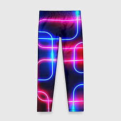 Леггинсы для девочки Цветные светящиеся неоны, цвет: 3D-принт