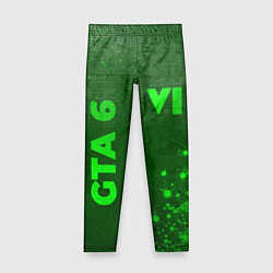 Детские легинсы GTA 6 - green gradient вертикально