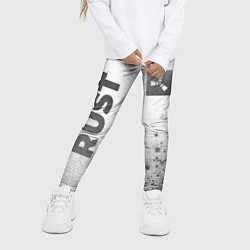 Леггинсы для девочки Rust - white gradient вертикально, цвет: 3D-принт — фото 2