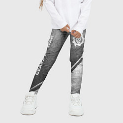 Леггинсы для девочки Gears of War - grey gradient вертикально, цвет: 3D-принт — фото 2