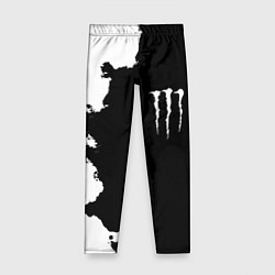 Детские легинсы Monster energy краски белые