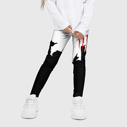 Леггинсы для девочки Monster energy rock black, цвет: 3D-принт — фото 2