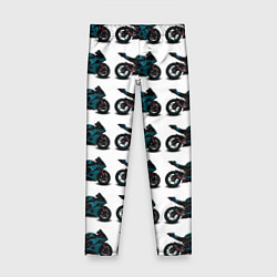 Детские легинсы Motorbike blue