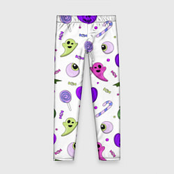 Детские легинсы Halloween purple pumpkin pattern