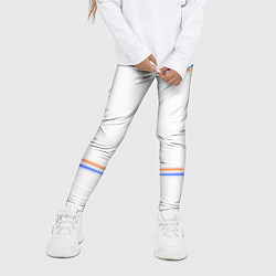 Леггинсы для девочки Neon white orange blue, цвет: 3D-принт — фото 2