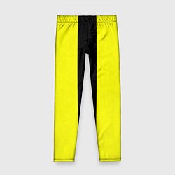 Леггинсы для девочки Color yellow black line, цвет: 3D-принт