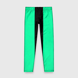 Леггинсы для девочки Color turquoise black line, цвет: 3D-принт