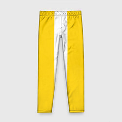 Леггинсы для девочки Color yellow white line, цвет: 3D-принт