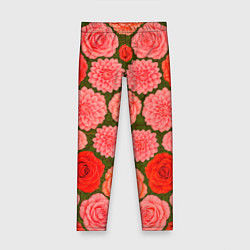 Леггинсы для девочки Цветочная поляна паттерн, цвет: 3D-принт
