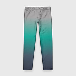 Детские легинсы Градиент серо-зеленый