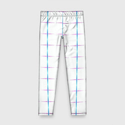 Леггинсы для девочки Color white blue stripes, цвет: 3D-принт