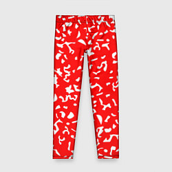 Детские легинсы Красный яркий камуфляж