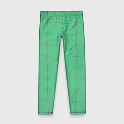 Леггинсы для девочки Color green stripes, цвет: 3D-принт