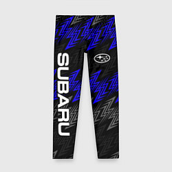 Леггинсы для девочки Субару - blue, цвет: 3D-принт