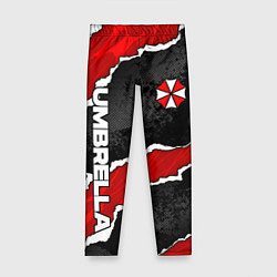 Леггинсы для девочки Umbrella corp - разрывы, цвет: 3D-принт