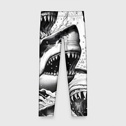 Детские легинсы Белая акула - стая