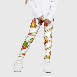 Леггинсы для девочки Рождественский дух, цвет: 3D-принт — фото 2