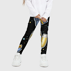 Леггинсы для девочки Новогодний вайб, цвет: 3D-принт — фото 2