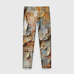 Леггинсы для девочки Старая штукатурка на стене - абстракция, цвет: 3D-принт