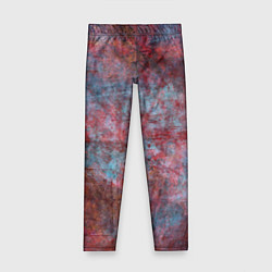 Детские легинсы Абстракция - red rust on blue
