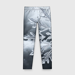 Детские легинсы Снежинка на черно белое