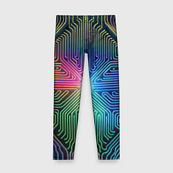 Леггинсы для девочки Линейная графика, цвет: 3D-принт