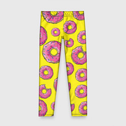 Леггинсы для девочки Пончики Гомера, цвет: 3D-принт