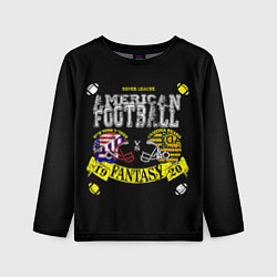 Лонгслив детский American football, цвет: 3D-принт
