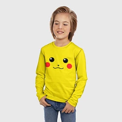 Лонгслив детский Happy Pikachu, цвет: 3D-принт — фото 2