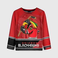 Лонгслив детский Chicago Blackhawks, цвет: 3D-принт