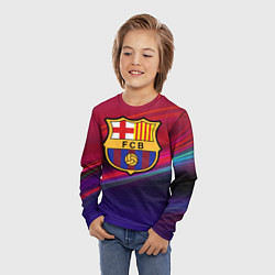 Лонгслив детский ФК Барселона, цвет: 3D-принт — фото 2